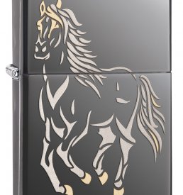 Running Horse High Polished Zippo Lighter