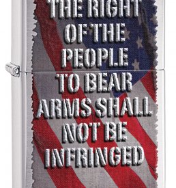 Right Of The People Brushed Chrome Zippo Lighter