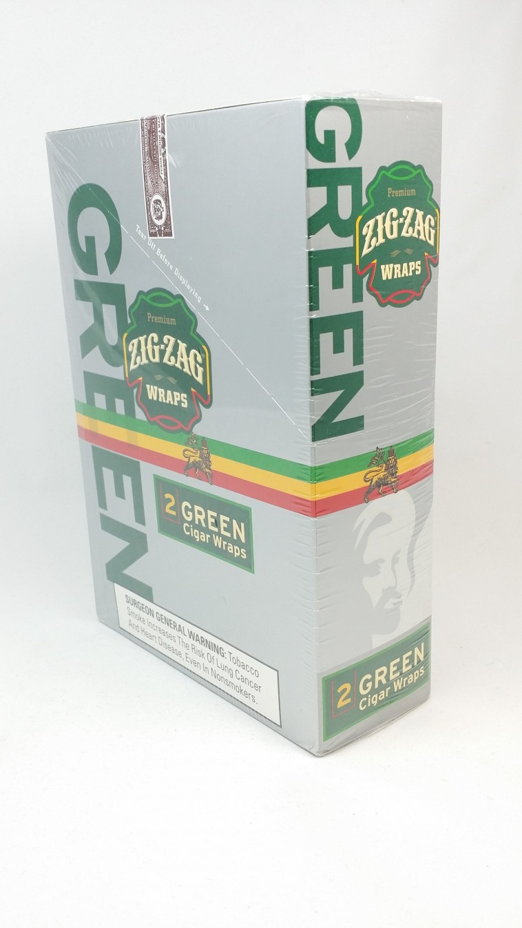 ZigZag Cigar Wraps 25ct Green Tabb Tobacco