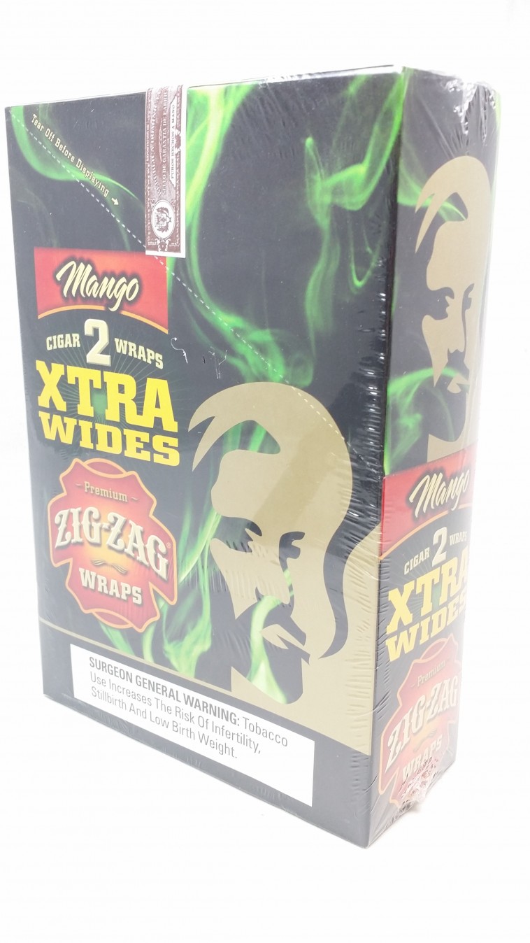 ZigZag Xtra Wide Cigar Wraps 25ct Mango Tabb Tobacco